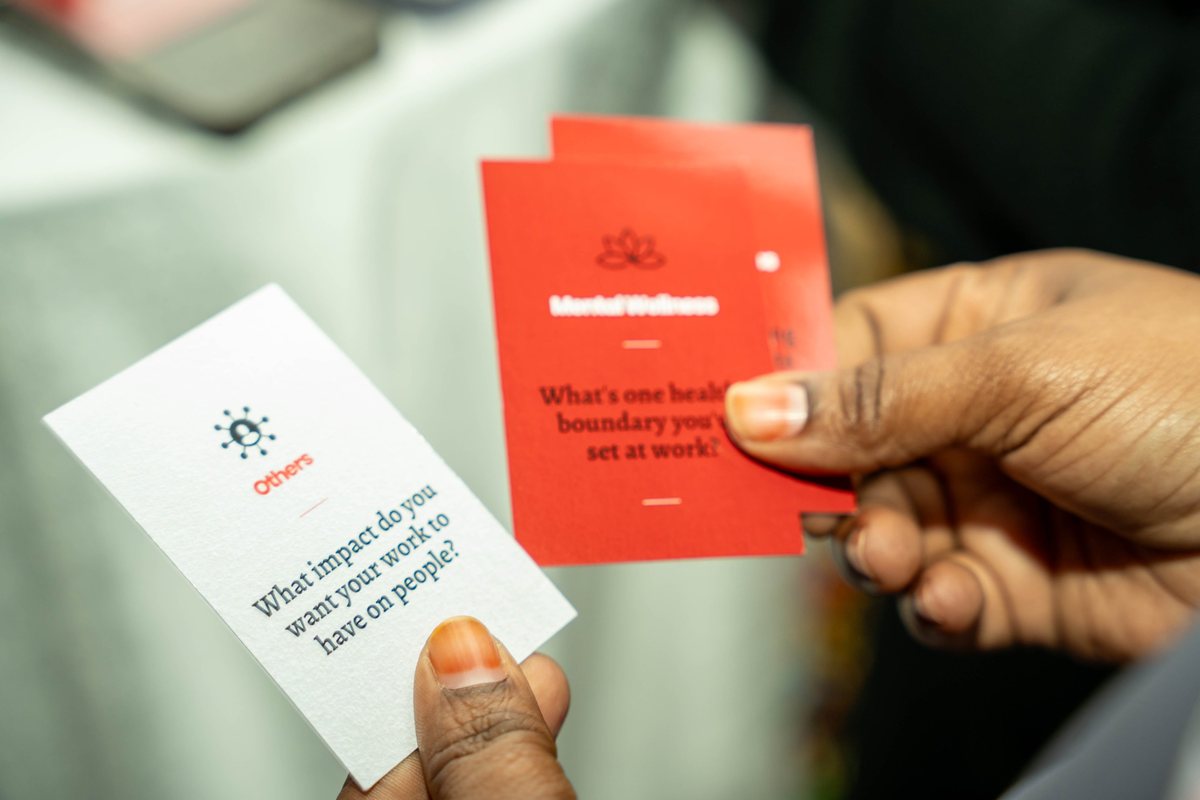 Conversation cards handed out on the day